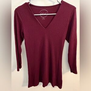 NWOT INC International Concepts Maroon Knit Top - Size Medium